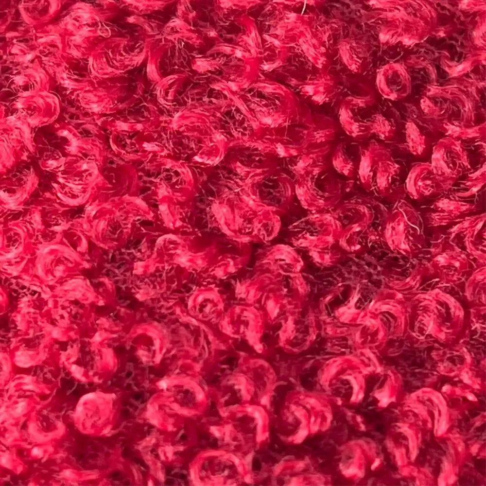 Ipsy Tie Sherpa Boucle Teddy MakeUp Toiletry Travel Drawstring Bag Burgundy New
